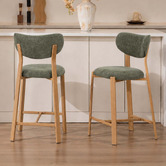 Amber &amp; Fern 65cm Laurent Chenille Bar Stools