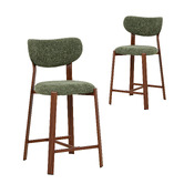 Amber &amp; Fern 65cm Laurent II Chenille Bar Stools