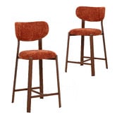Amber &amp; Fern 65cm Laurent II Chenille Bar Stools