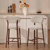 Amber &amp; Fern 65cm Cecil II Chenille Bar Stools