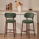 Amber &amp; Fern 65cm Cecil II Chenille Bar Stools