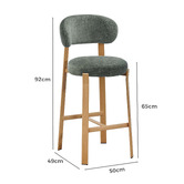 Amber &amp; Fern 65cm Cecil I Chenille Bar Stools