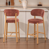 Amber &amp; Fern 65cm Cecil I Chenille Bar Stools