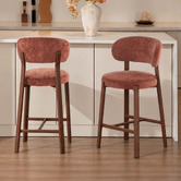 Amber &amp; Fern 65cm Cecil II Chenille Bar Stools