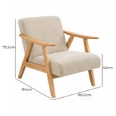Amber &amp; Fern Kildare Rubberwood Armchair