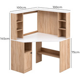 Amber &amp; Fern Tamara Corner Desk with Hutch
