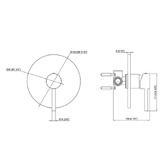 Arbour &amp; Nook Patrizia Matte Black Round Bath/Shower Mixer