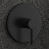 Arbour &amp; Nook Patrizia Matte Black Round Bath/Shower Mixer