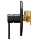 Arbour &amp; Nook Patrizia Matte Black Round Bath/Shower Mixer