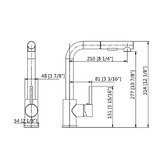 Arbour &amp; Nook Claretta Square Pull-Out Sink Mixer