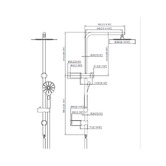 Arbour &amp; Nook Lia 250mm Round Twin Shower Mixer Set