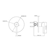 Arbour &amp; Nook Lia 250mm Round Twin Shower Mixer Set