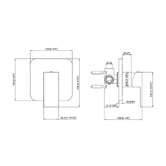 Arbour &amp; Nook Patrizia Square Bath/Shower Mixer