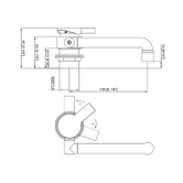 Arbour &amp; Nook Micola Low Rise Hob Sink Mixer