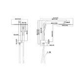 Arbour &amp; Nook Declan Square Short Twin Shower Mixer Set