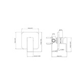 Arbour &amp; Nook Declan Square Short Twin Shower Mixer Set