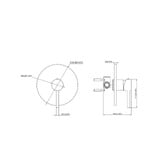 Arbour &amp; Nook Declan Round Short Twin Shower Mixer Set