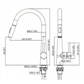 Arbour &amp; Nook Hoskins Gooseneck Pull-Out Kitchen Sink Mixer