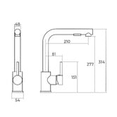 Arbour &amp; Nook Yeva 440mm Single Kitchen Sink &amp; Pull-Out Mixer