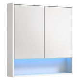 Arbour &amp; Nook Meriden 750mm LED Mirrored Shaving Cabinet with Open Shelf