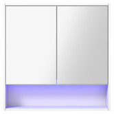 Arbour &amp; Nook Meriden 750mm LED Mirrored Shaving Cabinet with Open Shelf