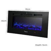 Arbour &amp; Nook Maura 2000W Wall Mounted Electric Fireplace Heater