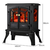 Arbour &amp; Nook Maura 2000W Black Electric Fireplace Heater