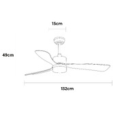 Arbour &amp; Nook Makani 132cm DC Ceiling Fan with LED Light