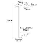 Arbour &amp; Nook Idriss Iron Swing Arm Floor Lamp