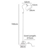 Arbour &amp; Nook Inara Iron Floor Lamp