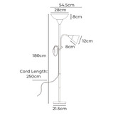 Arbour &amp; Nook Ilya Iron 2 Light Floor Lamp