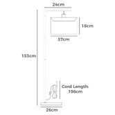 Arbour &amp; Nook Aurina Iron Floor Lamp