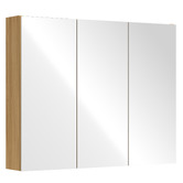 Arbour &amp; Nook Sofie 900mm Light Wood Mirrored Shaving Cabinet