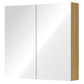 Arbour &amp; Nook Sofie 600mm Light Wood Mirrored Shaving Cabinet