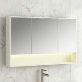Arbour &amp; Nook Meriden 1200mm LED Mirrored Shaving Cabinet with Open Shelf