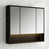 Arbour &amp; Nook Meriden 900mm LED Mirrored Shaving Cabinet with Open Shelf