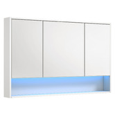Arbour &amp; Nook Meriden 1200mm LED Mirrored Shaving Cabinet with Open Shelf