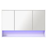 Arbour &amp; Nook Meriden 1200mm LED Mirrored Shaving Cabinet with Open Shelf