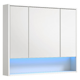 Arbour &amp; Nook Meriden 900mm LED Mirrored Shaving Cabinet with Open Shelf