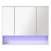 Arbour &amp; Nook Meriden 900mm LED Mirrored Shaving Cabinet with Open Shelf