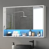 Arbour &amp; Nook Meriden 1200mm LED Mirrored Shaving Cabinet with Open Shelf