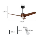 Arbour &amp; Nook Keanu 132cm DC Ceiling Fan with LED Light