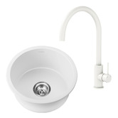 Arbour &amp; Nook Bowen 430mm Granite Kitchen Sink &amp; Mixer Package