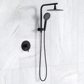 Arbour &amp; Nook Declan Round Short Twin Shower Mixer Set