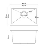 Caspian Cove Alistair 450mm Single Stainless Steel Kitchen Sink