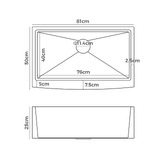 Caspian Cove Maud 810mm Single Stainless Kitchen Sink