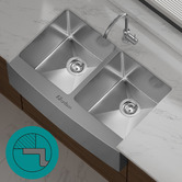 Caspian Cove Maud 810mm Double Stainless Kitchen Sink