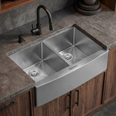 Caspian Cove Maud 810mm Double Stainless Kitchen Sink