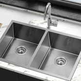 Caspian Cove Agnes 770mm Double Stainless Steel Kitchen Sink
