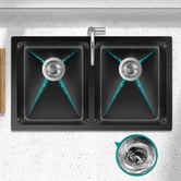Caspian Cove Agnes 770mm Double Stainless Steel Kitchen Sink